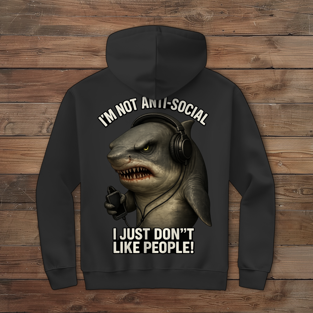 Herren Zipper Hoodie Hate People Hai