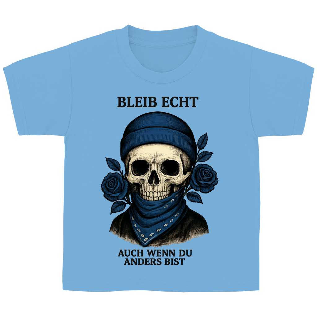 Kinder Basic T-Shirt Skelett Teenager auch wenn du anders bist