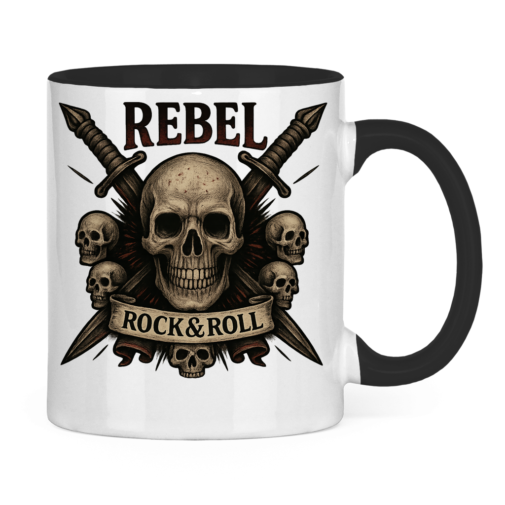 Tasse zweifarbig REBEL Rock&Roll