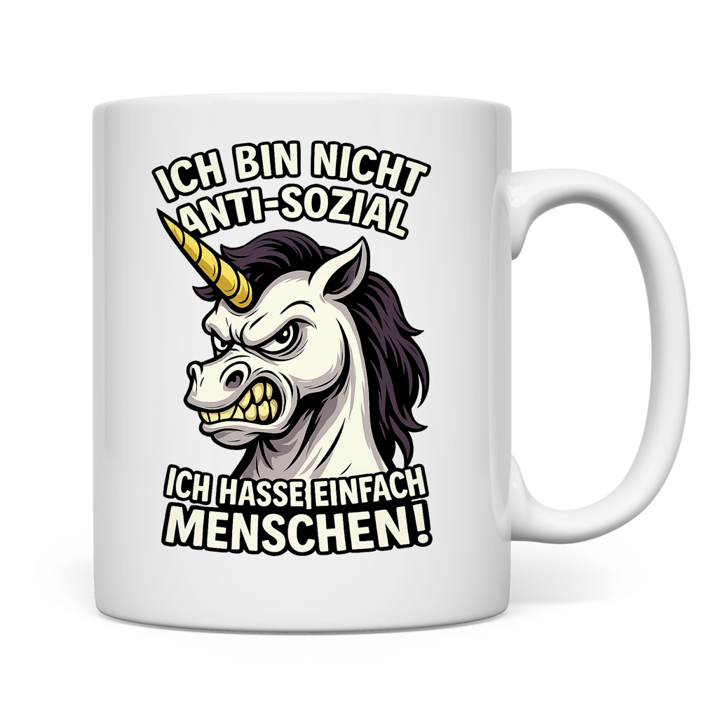 Tasse Hasse Menschen Einhorn