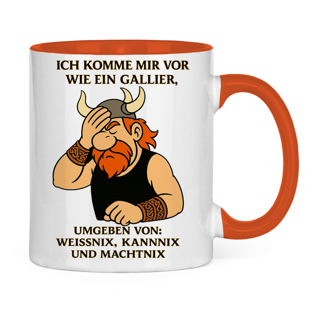 Tasse zweifarbig Ich komme mir vor wie ein Gallier Comic