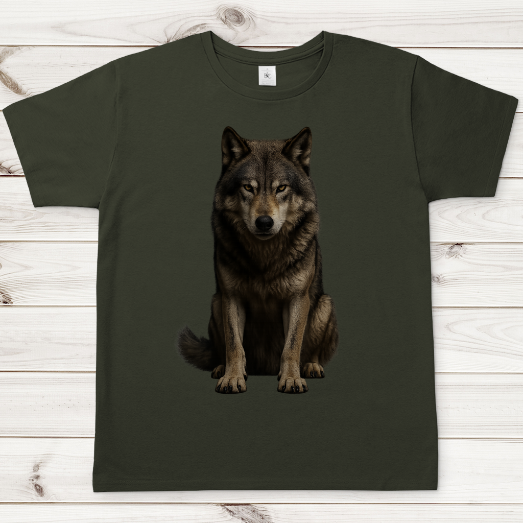 Herren T-Shirt Wolf realistisch