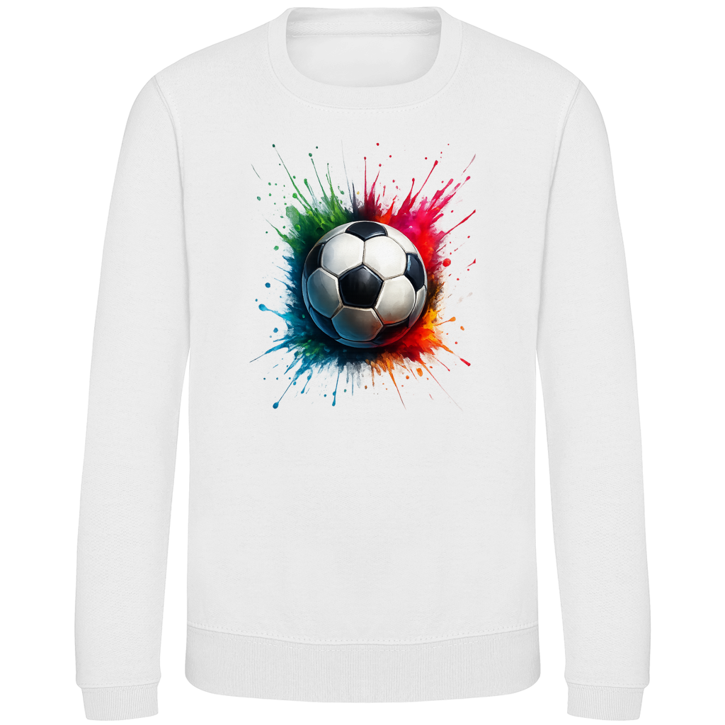 Kinder Sweatshirt Fußball bunt