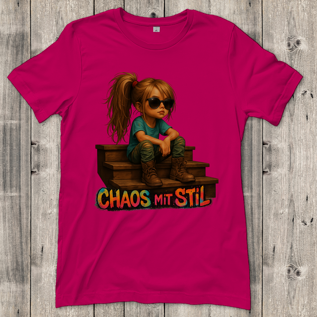 Damen T-Shirt Chaos mit Stil Girl