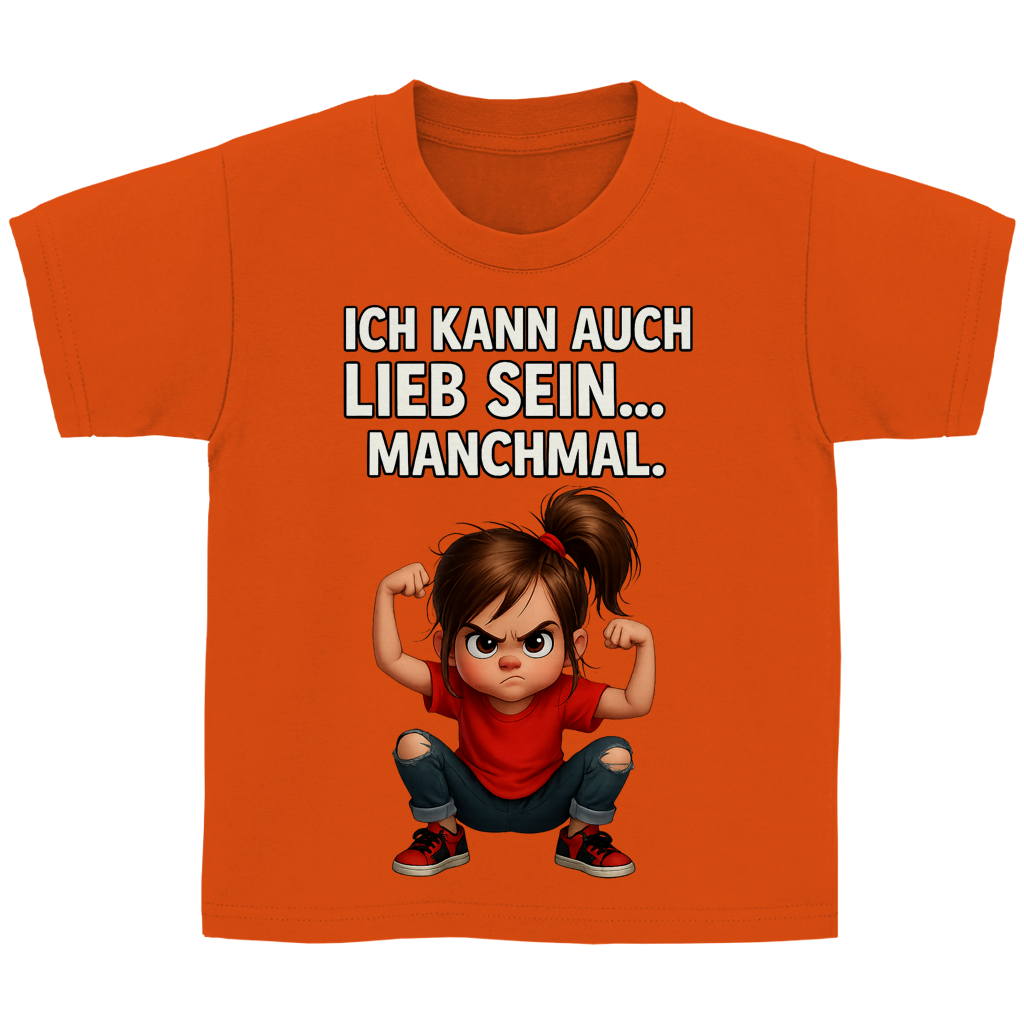 Kinder Basic T-Shirt Girl ich kann auch lieb sein