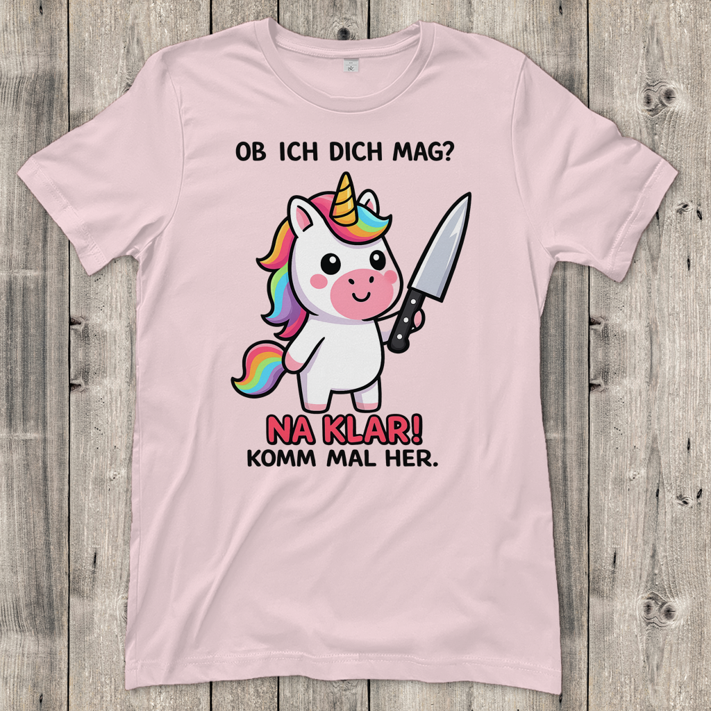 Damen T-Shirt Einhorn Na Klar