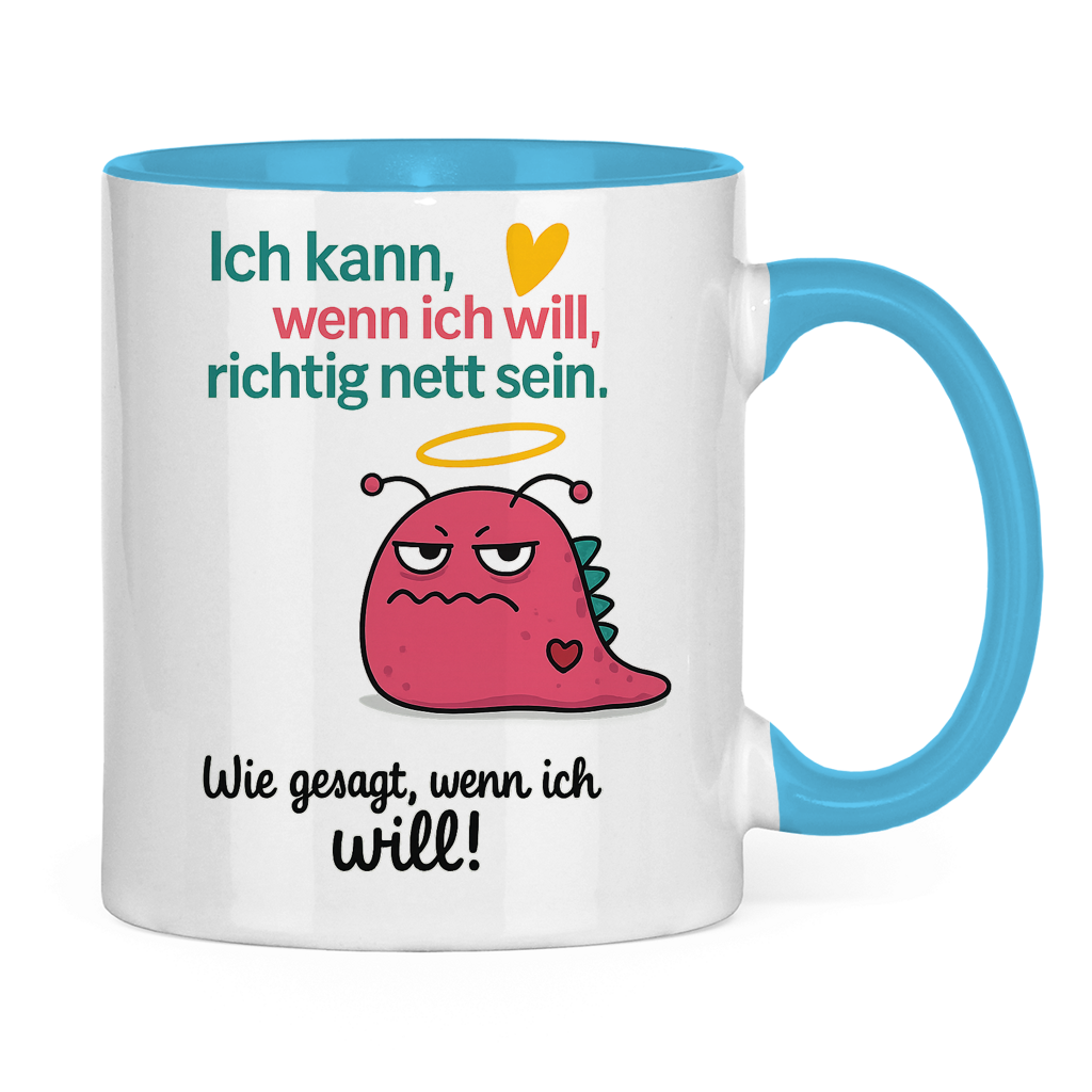 Tasse zweifarbig Pinker Plopp wie gesagt wenn ich will