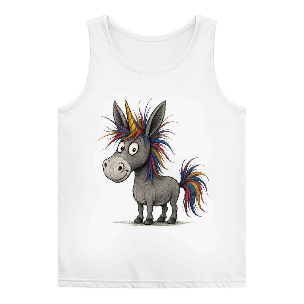 Damen Basic Tank Top Einhorn Esel