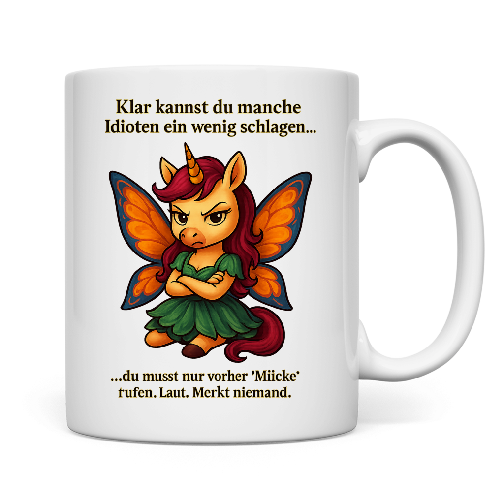 Tasse Einhornfee Laut Mücke rufen