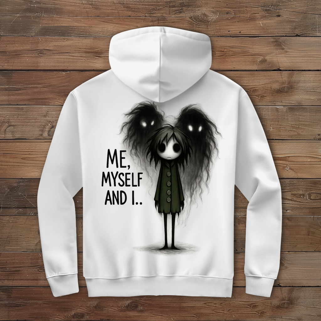 Herren Zipper Hoodie Mann ME, MYSELF AND I