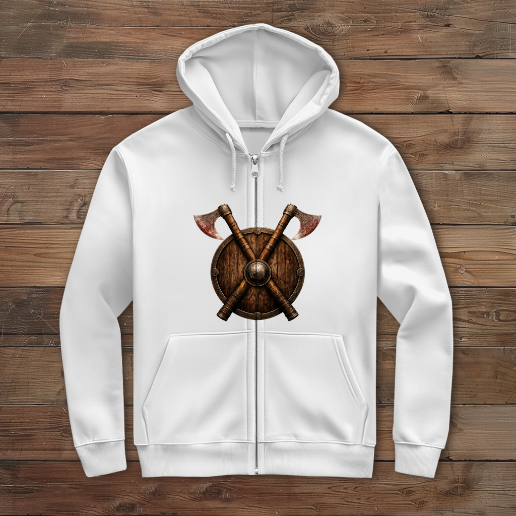 Herren Zipper Hoodie bis die Welt endet Wikinger