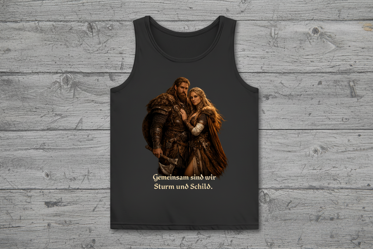 Damen Basic Tank Top Gemeinsam sind wir Sturm und Schild Wikinger