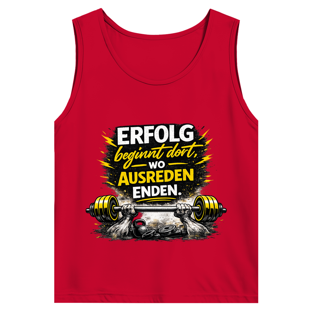 Herren Basic Tank Top Erfolg im Fitnessstudio