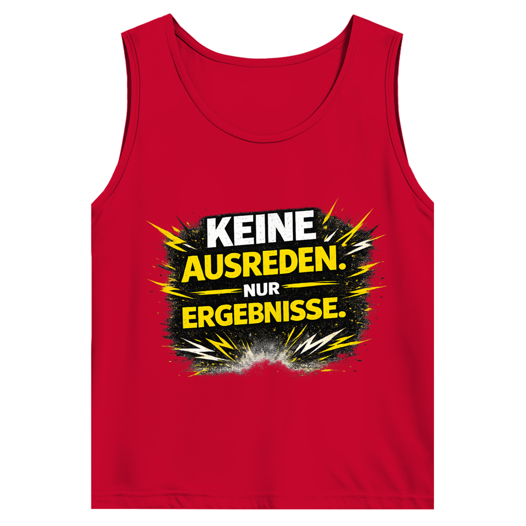 Herren Basic Tank Top Keine Ausreden, nur Ergebnisse