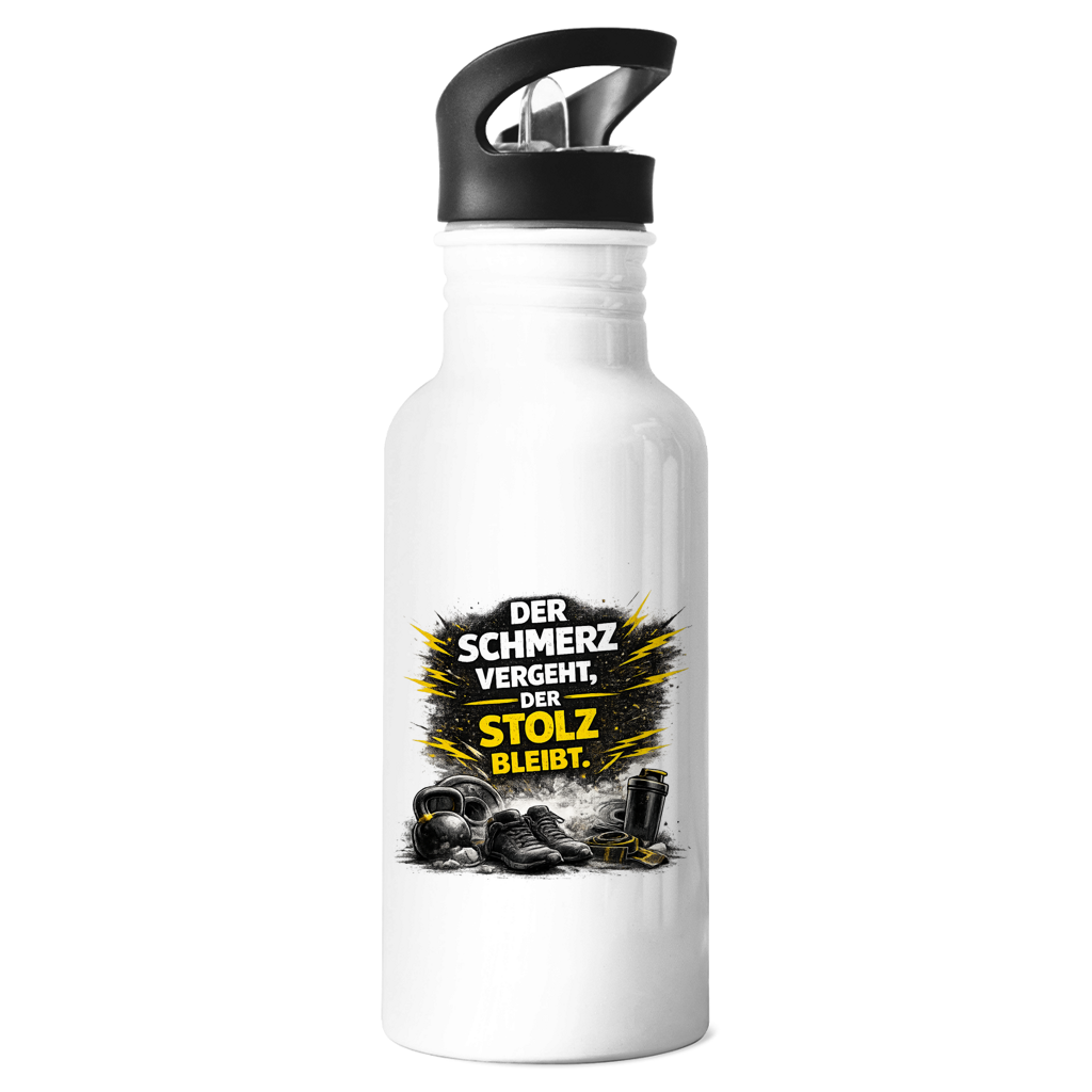 Edelstahl-Trinkflasche Der Schmerz vergeht, der Stolz bleibt