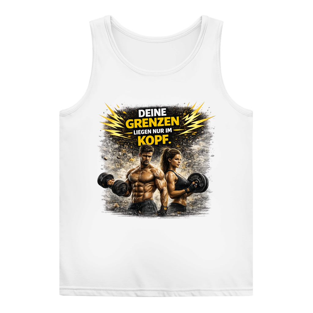 Damen Basic Tank Top Grenze im Kopf Fitness
