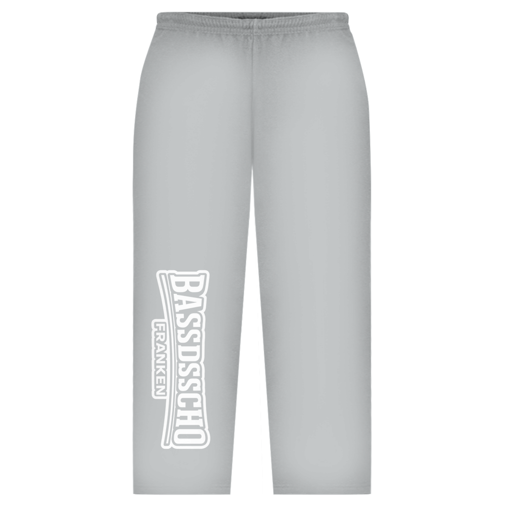 Oversize Sweatpants Hose gedreht 2 weiß und umrandet