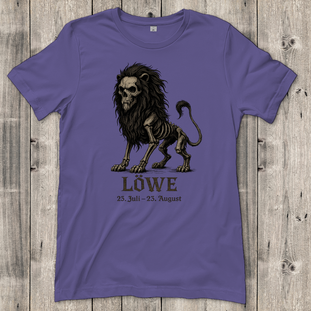 Damen T-Shirt Löwe Skelett