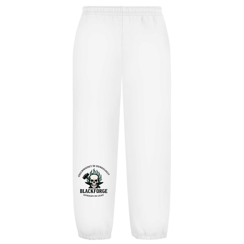 Oversize Fluffy Sweatpants Logo Slogan transparent