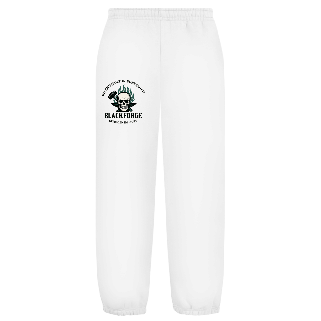 Oversize Fluffy Sweatpants Logo Slogan transparent