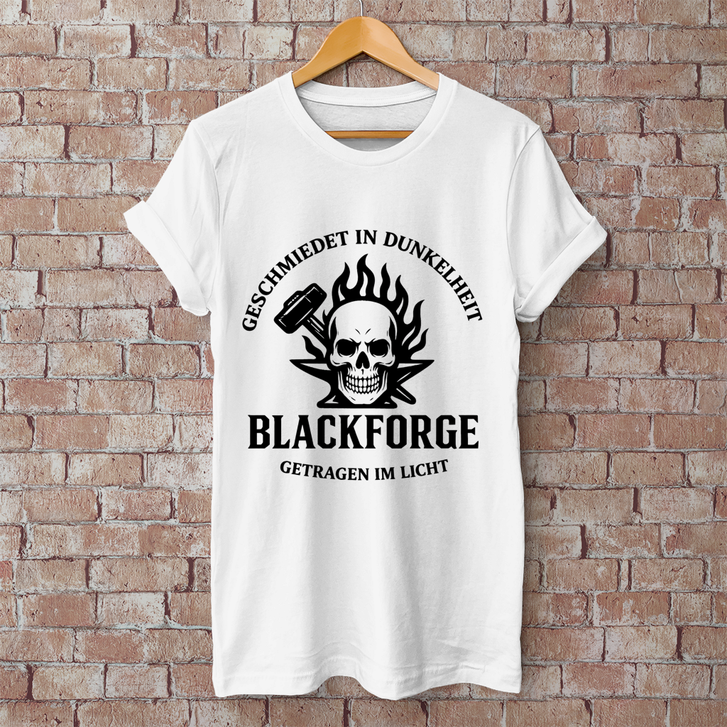 Herren T-Shirt Logo Slogan Kreis schwarz transparent