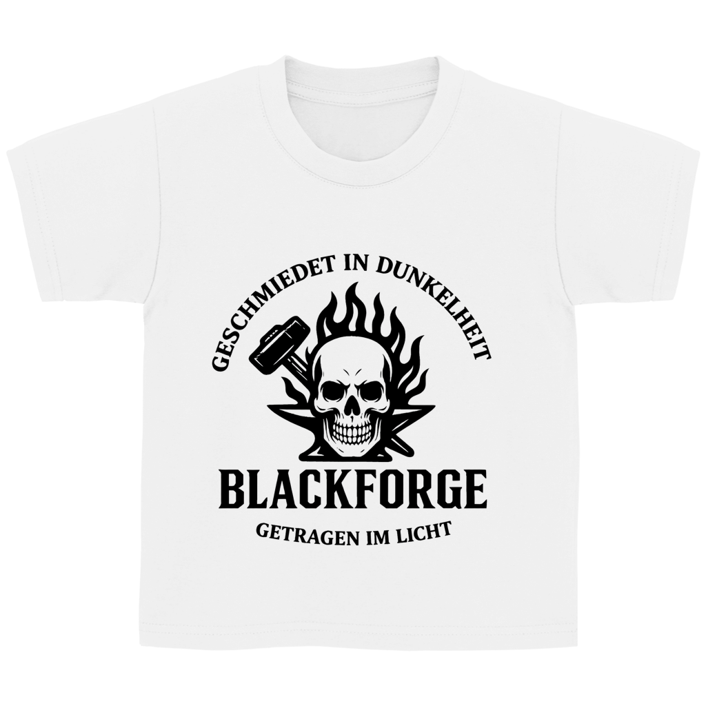 Kinder Basic T-Shirt Logo Slogan Kreis schwarz transparent