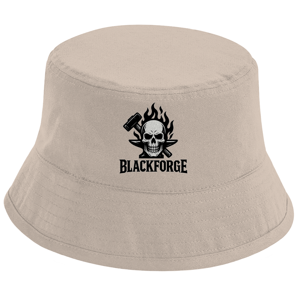 Bucket Hat Logo schwarz transparent