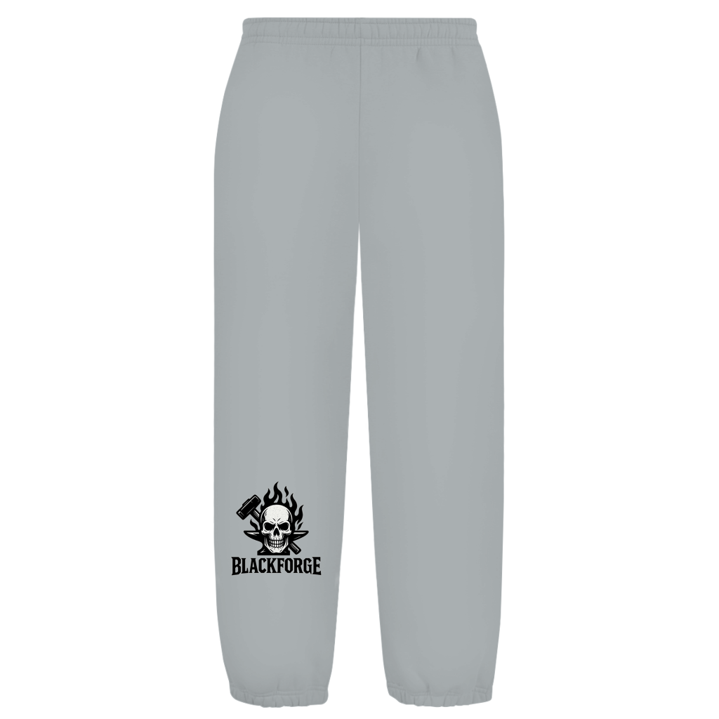 Oversize Fluffy Sweatpants Logo schwarz transparent