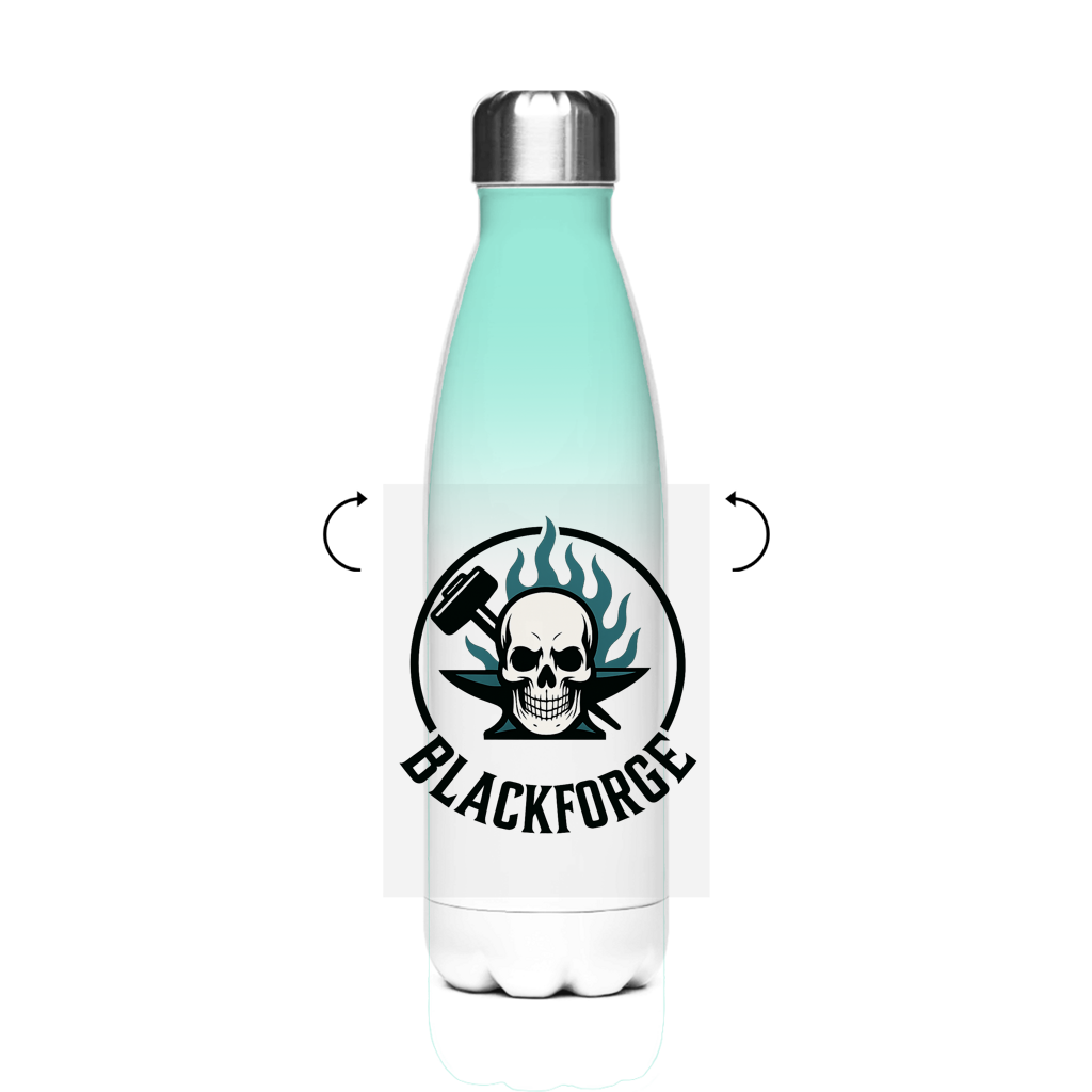 Edelstahl-Thermoflasche Logo Rund transparent