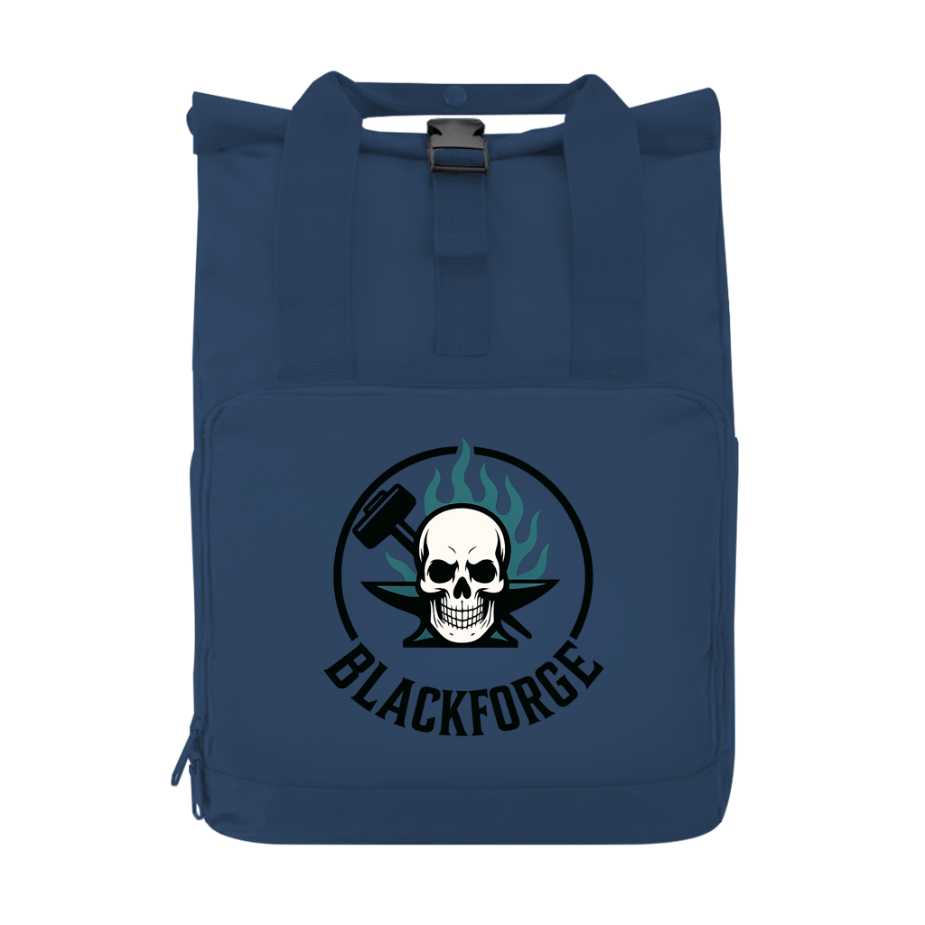 Rucksack mit Seitentasche Logo Rund transparent