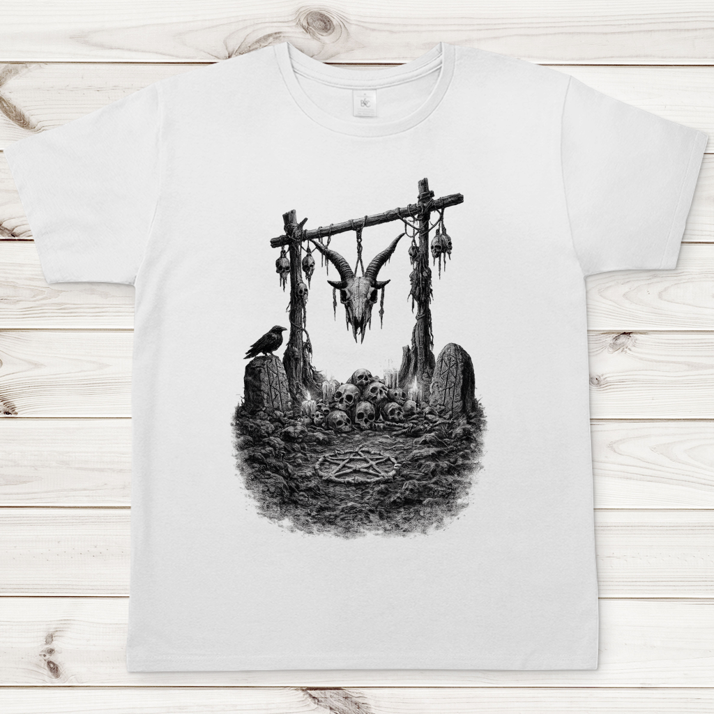 Herren T-Shirt Okultes Ritual unter nordischen Ruinen