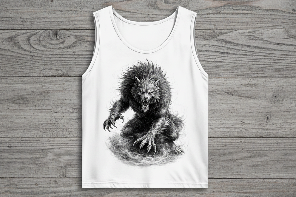 Herren Basic Tank Top Der brüllende Werwolf