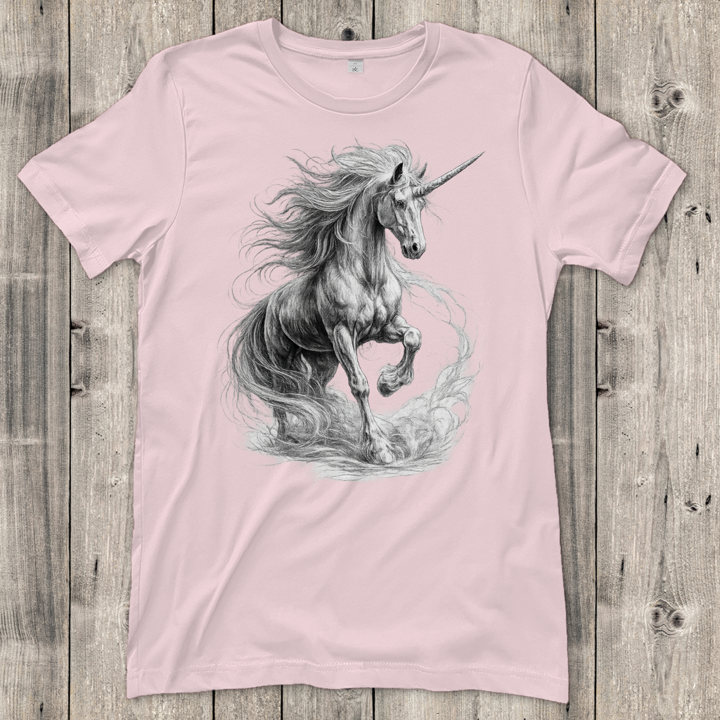 Damen T-Shirt Einhorn in majestätischer Pose