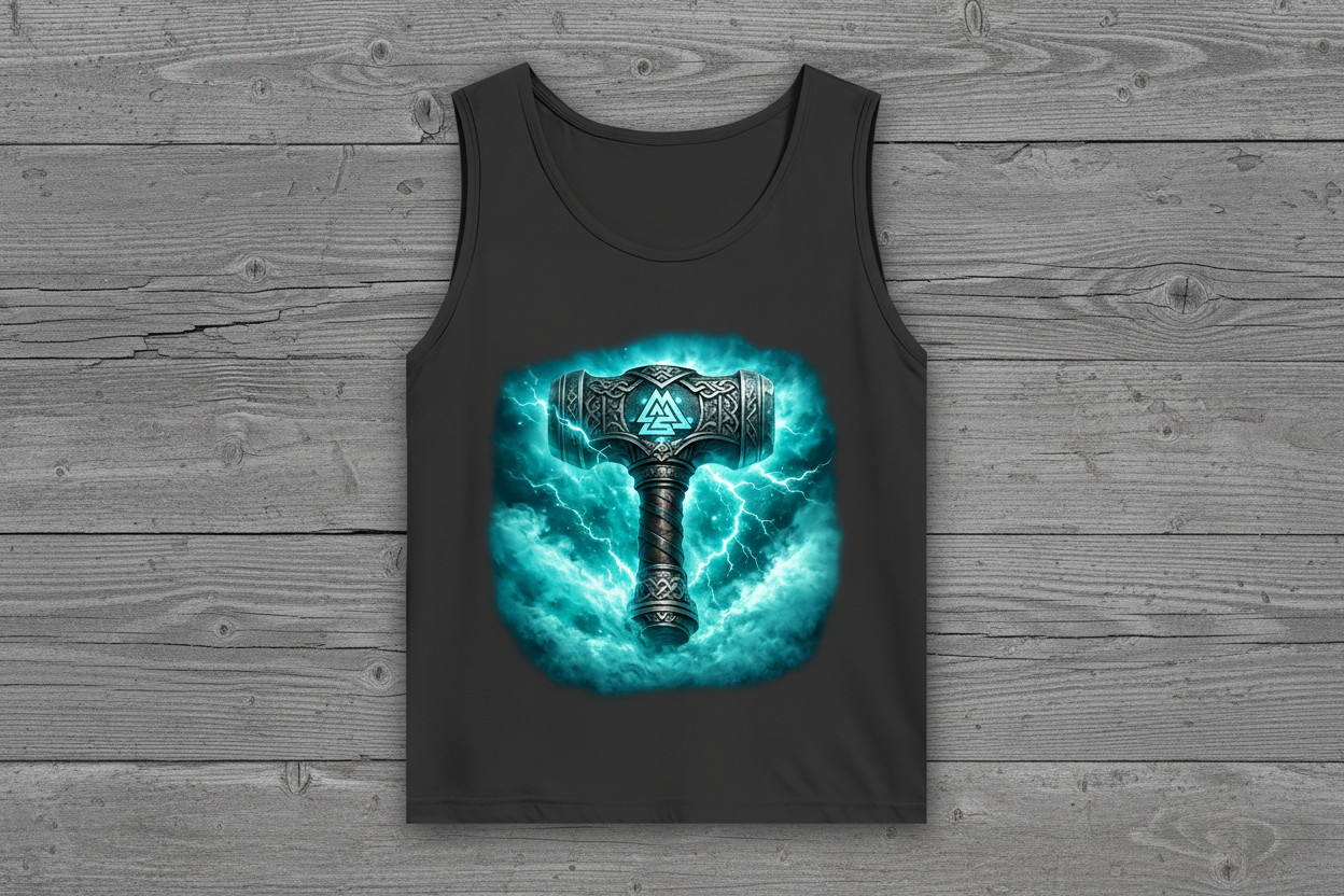 Herren Basic Tank Top Thors Hammer – Mjölnir