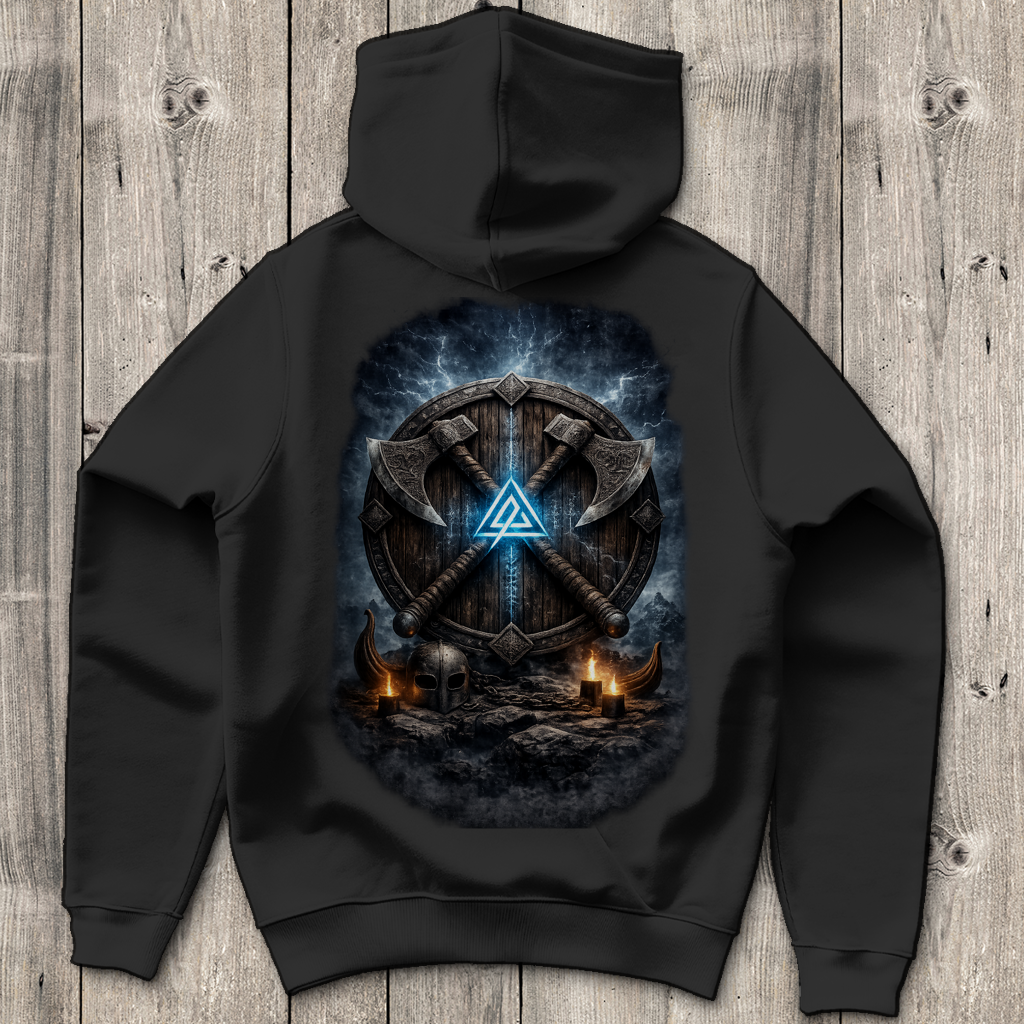 Herren Hoodie Vikingerbe im strahlenden Stromlicht