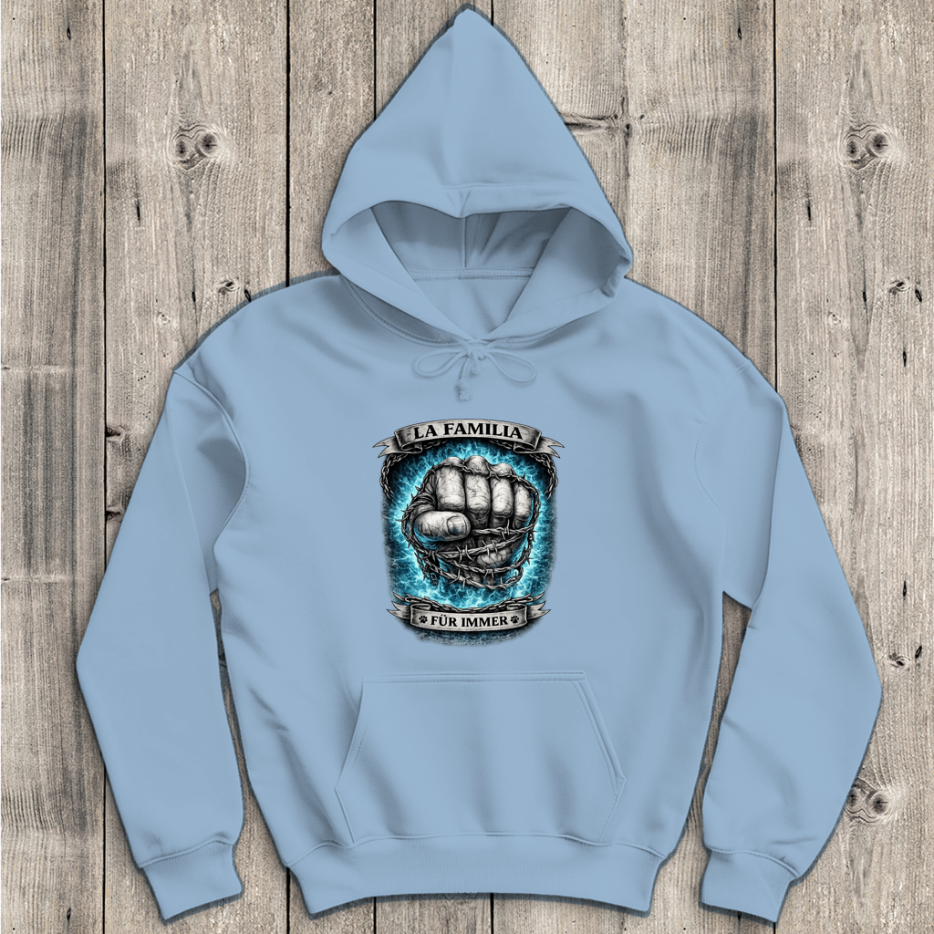 Herren Hoodie La Familia für immer mit Pitbull Terrier