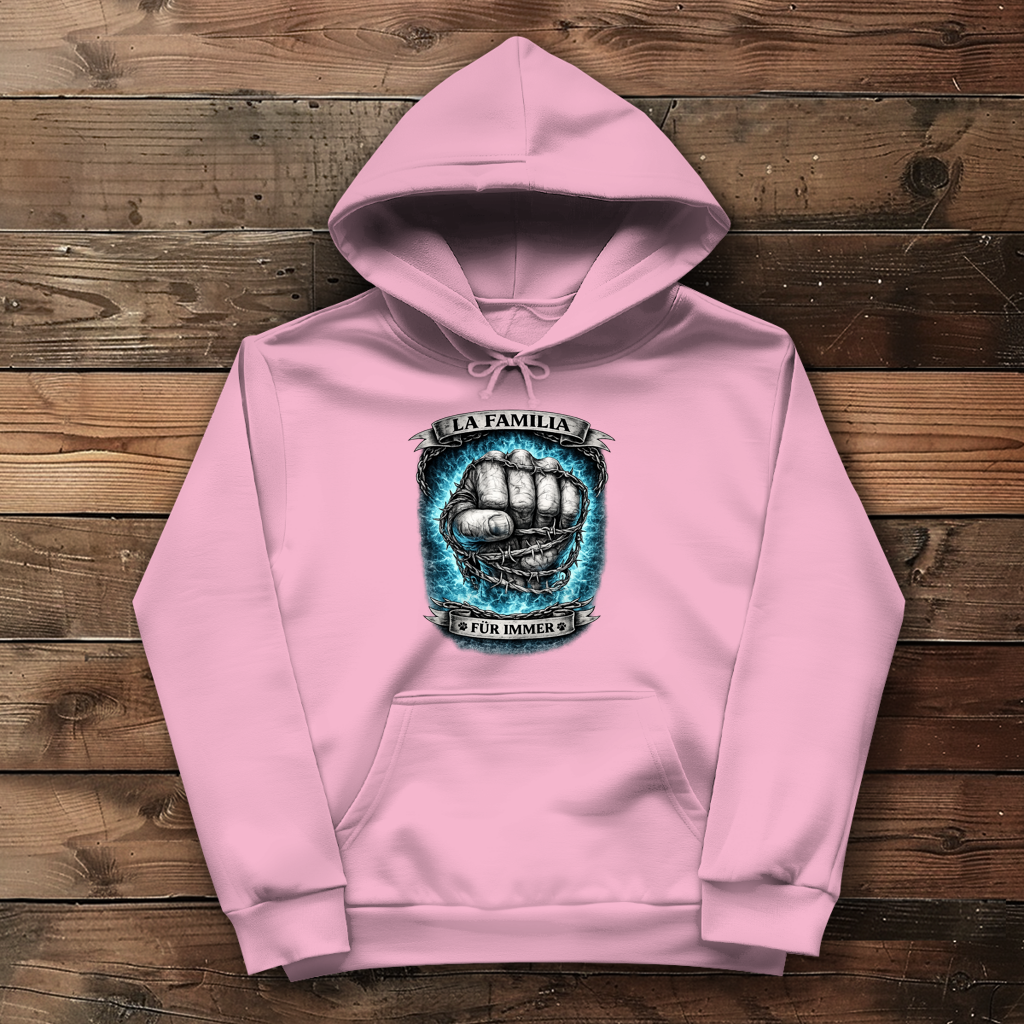 Damen Hoodie La Familia für immer Bull Terrier
