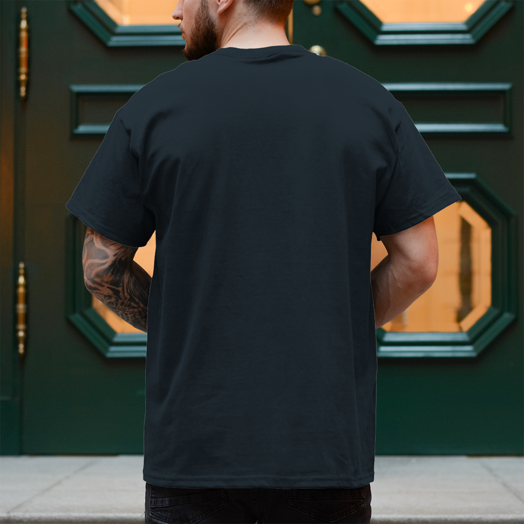 Herren T-Shirt Der finstere Sensenmann im Nebel