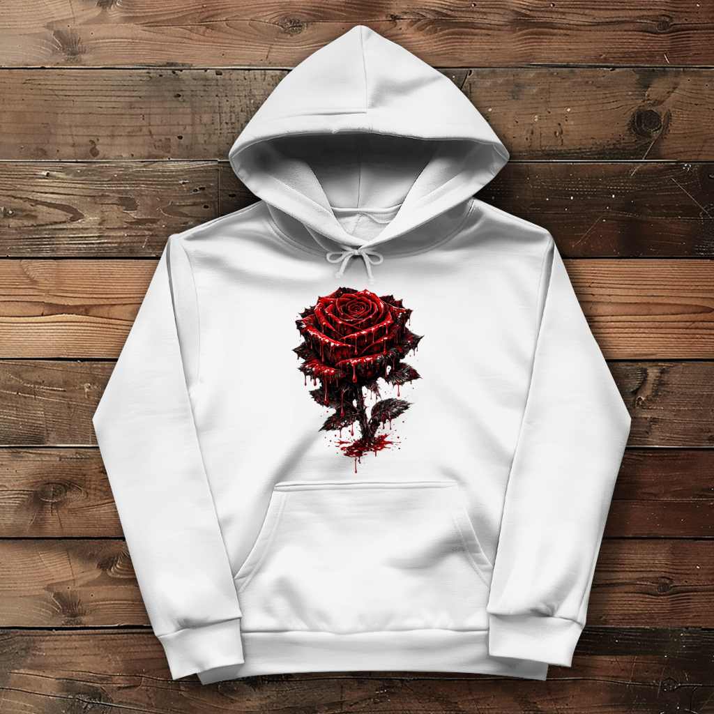 Damen Hoodie Dunkle Gothic-Vampirin im rauchigen Nebel