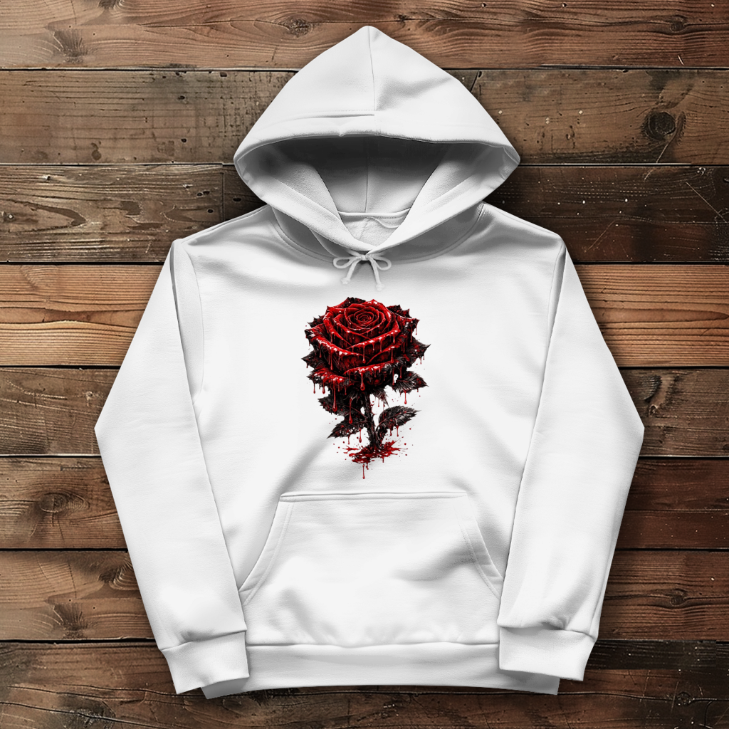 Damen Hoodie Vampirische Schönheit mit Dornenrosen