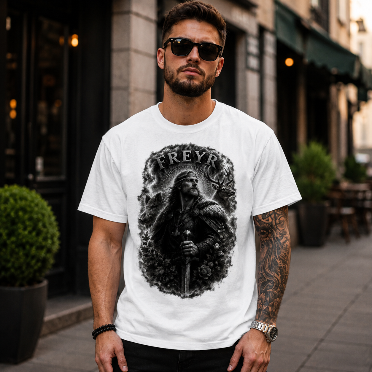 Herren T-Shirt Freyja und das Reich der Tiere