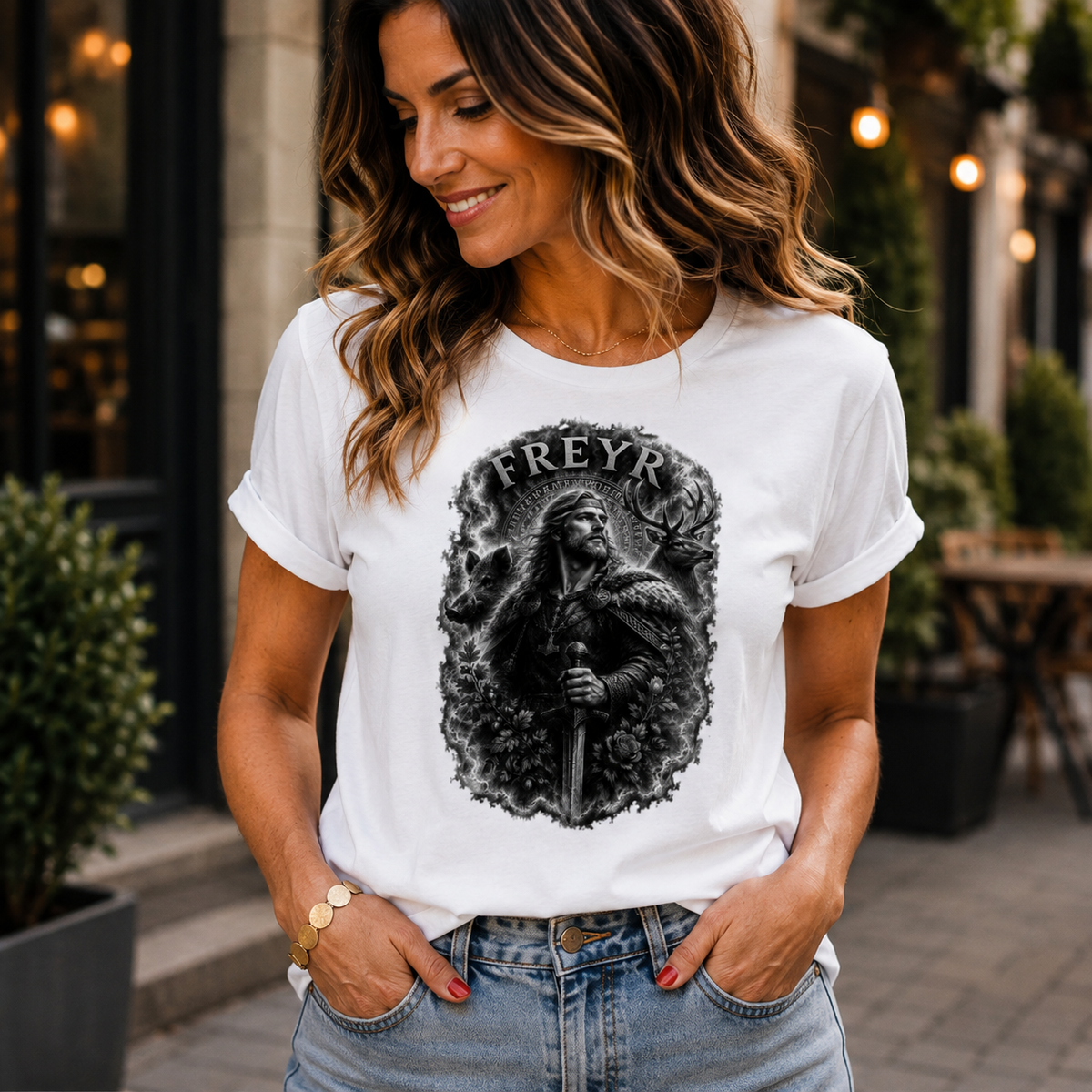 Damen T-Shirt Freyja und das Reich der Tiere