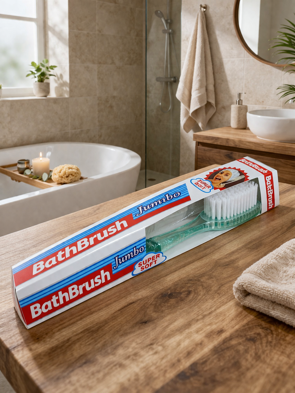 XXL Rückenbürste im Zahnbürsten-Design – Der Hingucker fürs Badezimmer