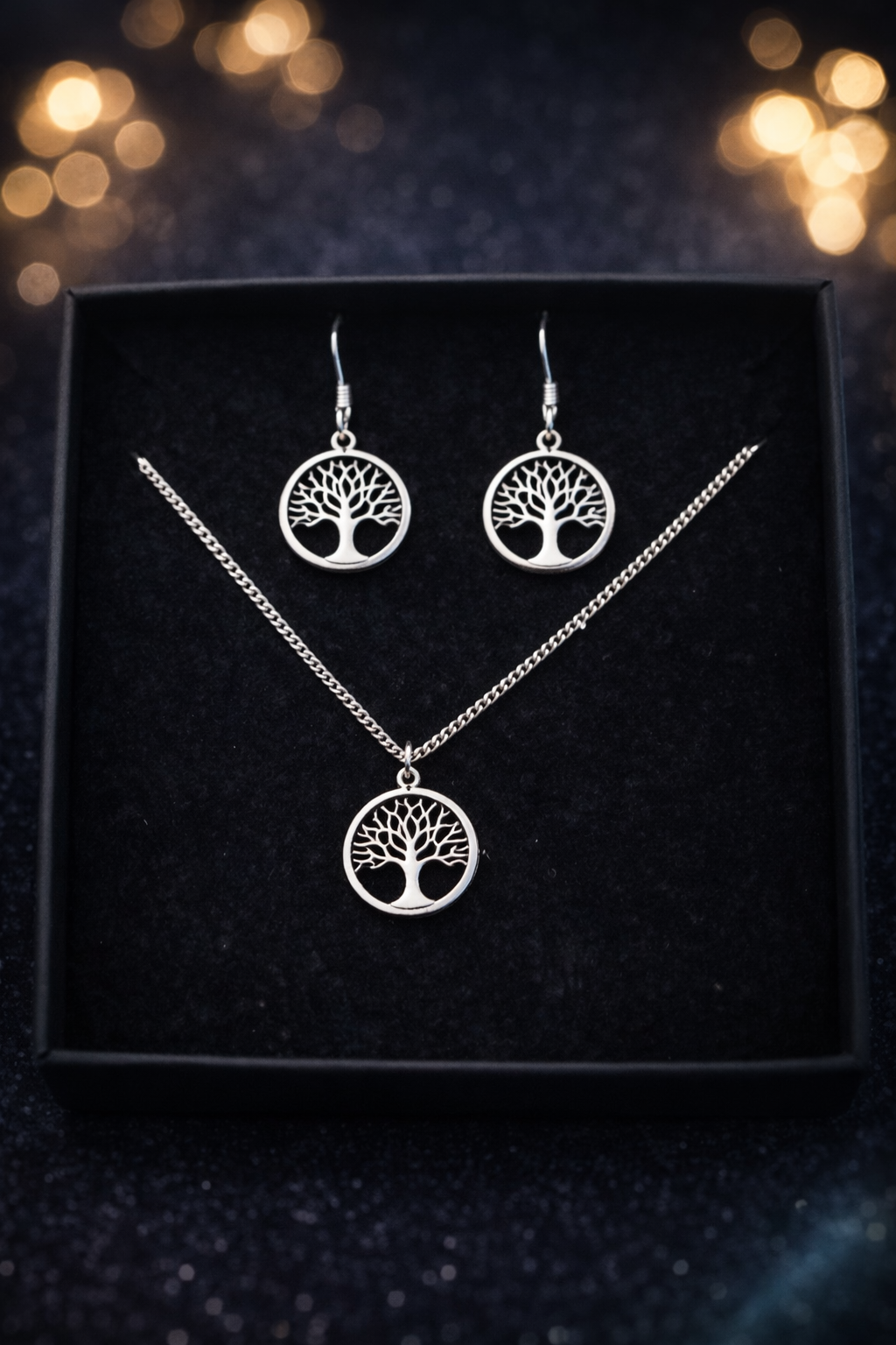 Schmuckset „Lebensbaum“ aus 925 Silber