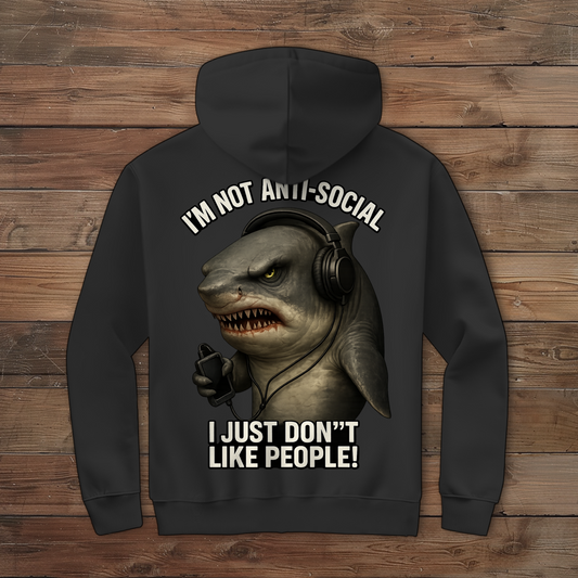 Herren Zipper Hoodie Hate People Hai