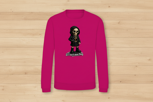 Kinder Sweatshirt Ich mach mein Ding Skelett Teenager Girl