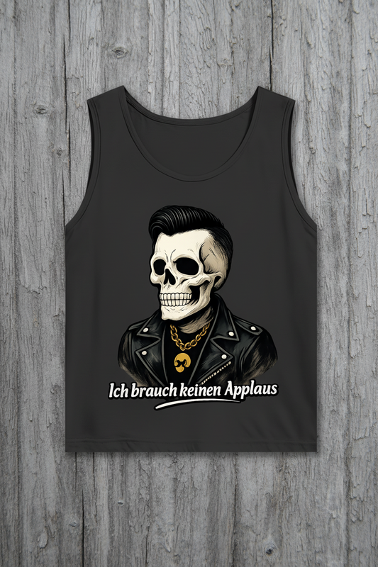Herren Basic Tank Top Ich brauche keinen Applaus Schädel Mann
