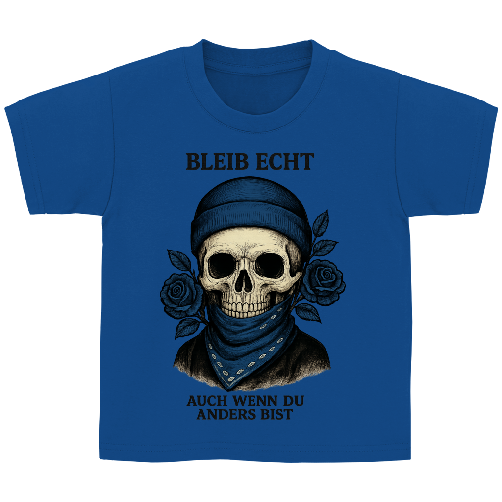 Kinder Basic T-Shirt Skelett Teenager auch wenn du anders bist