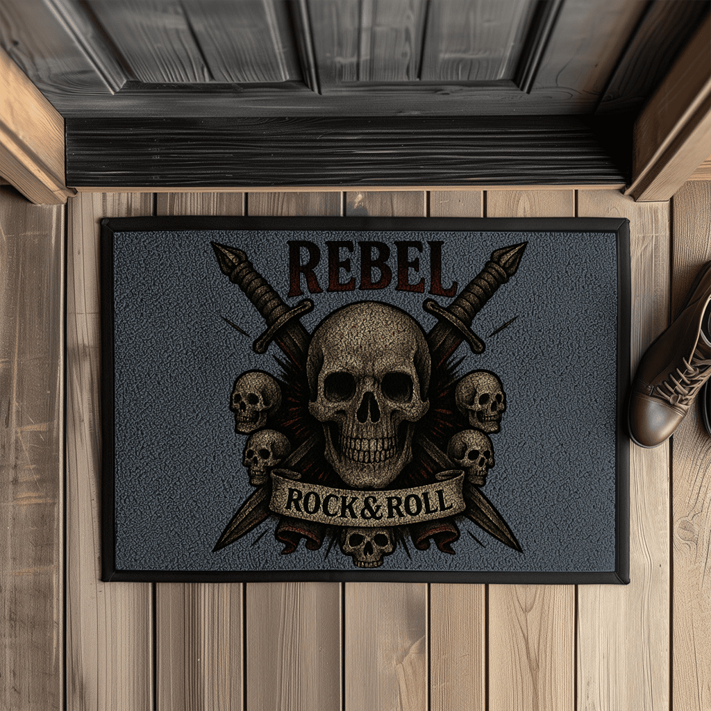 Fußmatte mit Gummirand REBEL Rock&Roll