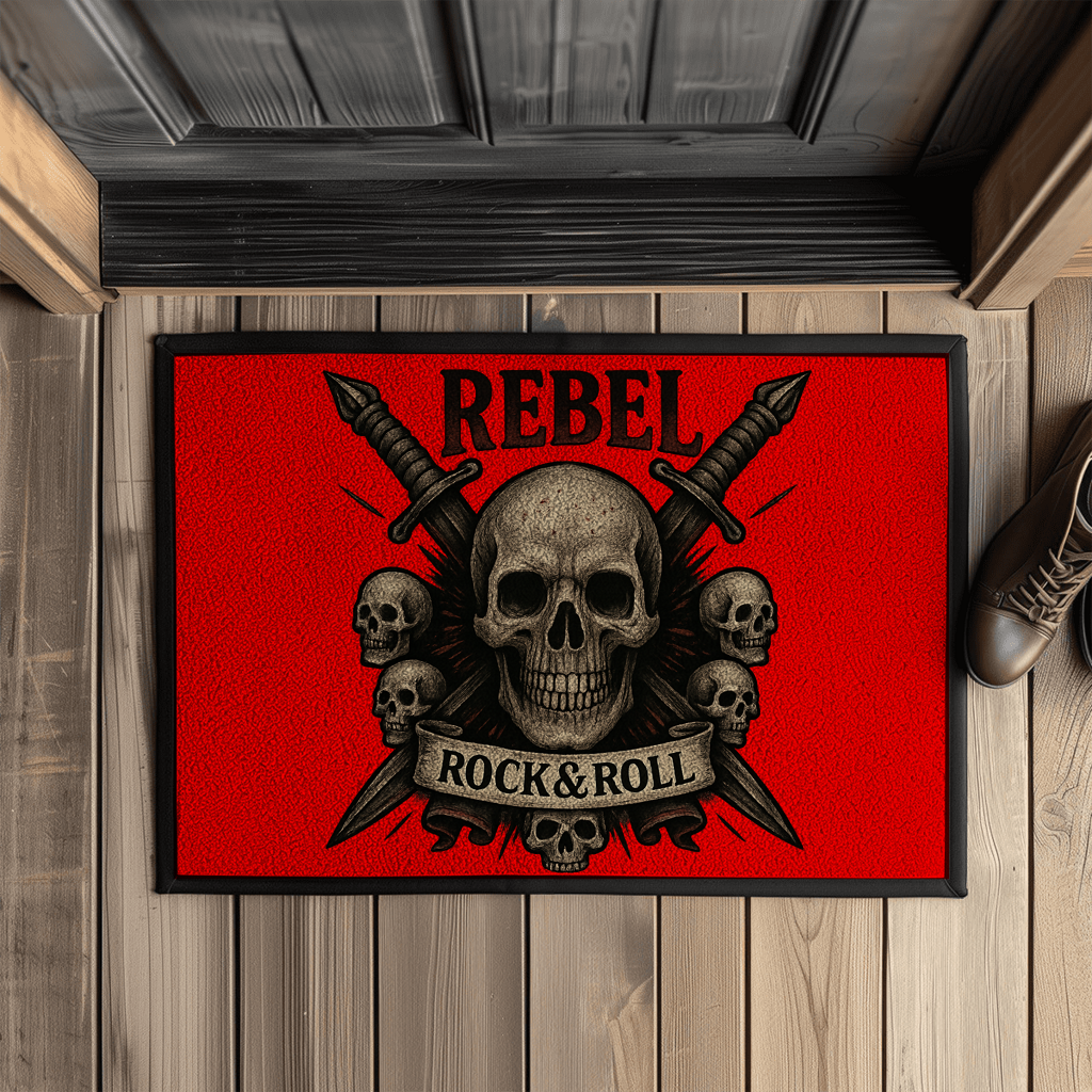 Fußmatte mit Gummirand REBEL Rock&Roll